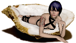 Black Pearl reclining pearl-shell illustration
